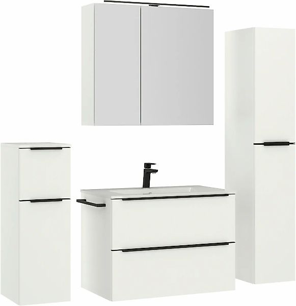 nobilia Badmöbel-Set "Levere" vormontiert, mit Soft-Close, 4 Stk. tlg. günstig online kaufen
