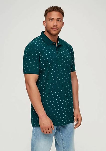 s.Oliver Kurzarmshirt Poloshirt mit Minimalprint günstig online kaufen