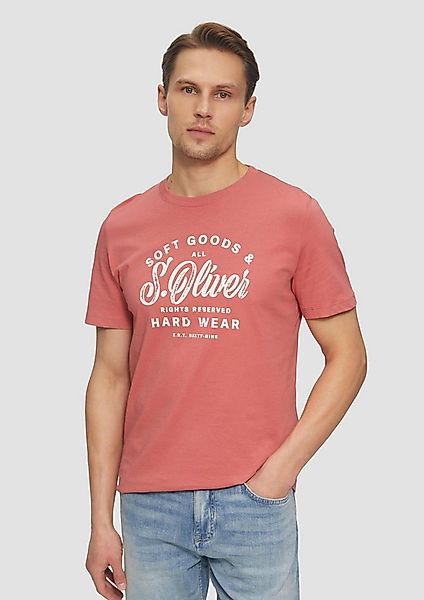 s.Oliver Kurzarmshirt T-Shirt Baumwoll-T-Shirt mit Frontprint günstig online kaufen