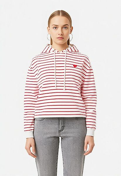 pieces Kapuzensweatshirt PCCHILLI LS HOODIE STRIPES EMB NOOS BC günstig online kaufen