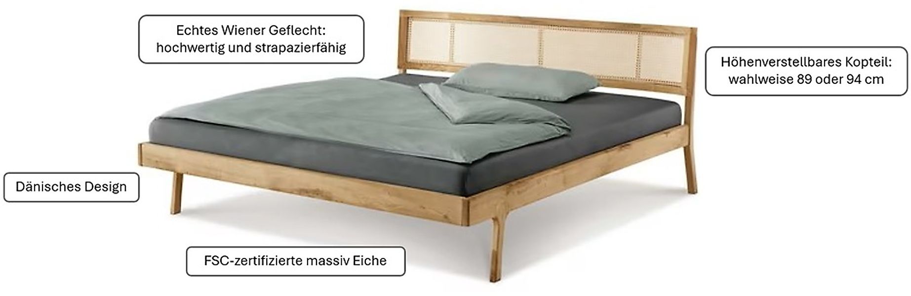 andas Bett »Hällevik Doppelbett, Massivholzbett, hyggeliger Stil«, massive günstig online kaufen