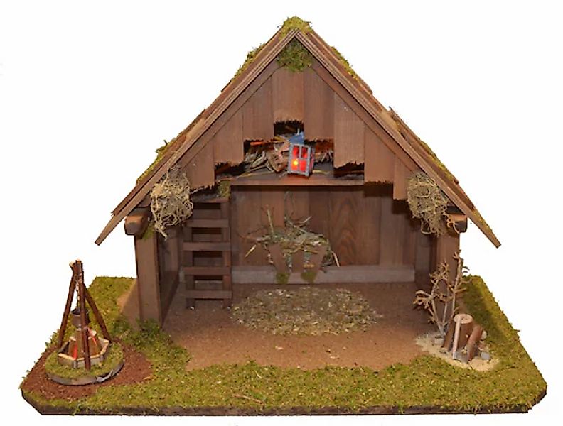 Alfred Kolbe Krippe »Krippenstall ohne Trafo« mit Laterne, Lagerfeuer, Hack günstig online kaufen