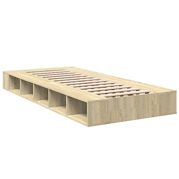 vidaXL Bettgestell Sonoma-Eiche 75x190 cm Holzwerkstoff 3280533 günstig online kaufen