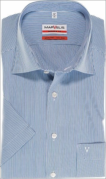 MARVELIS Kurzarmhemd Businesshemd, Kentkragen, modern fit günstig online kaufen