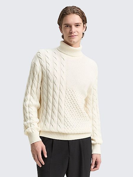 TOM TAILOR Denim Strickpullover Pullover & Strickjacken Relaxed Fit Rollkra günstig online kaufen