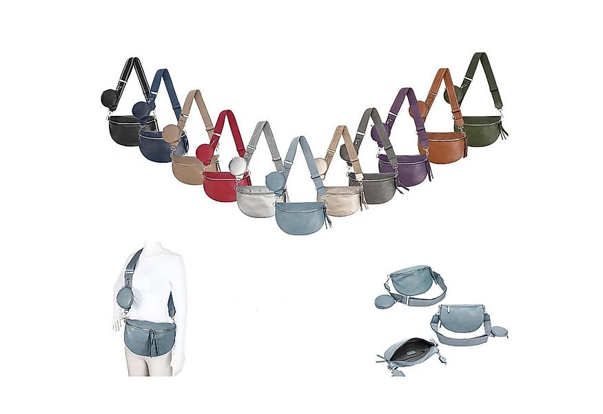 ITALYSHOP24 Bauchtasche Damen Gürteltasche Brusttasche CrossBody, Schultert günstig online kaufen