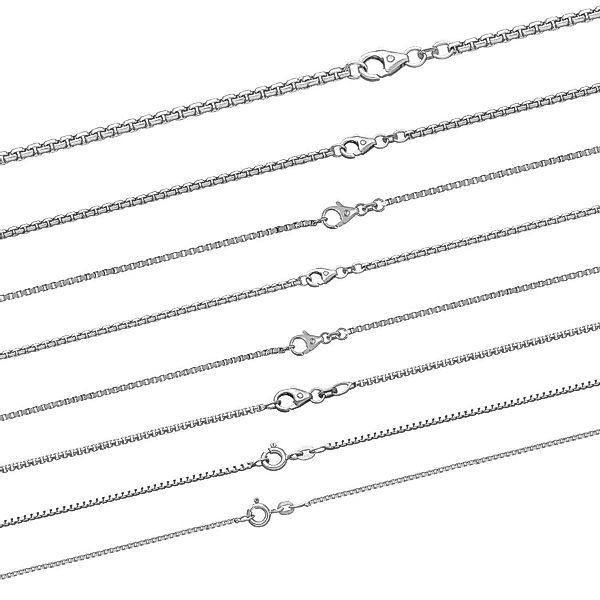 HOPLO Silberkette Silberkette Venezianerkette Länge 42cm - Breite 1,2mm - 9 günstig online kaufen