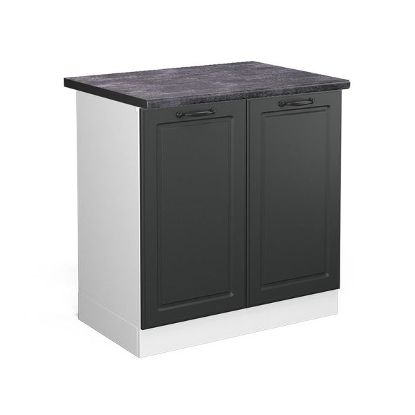 Vicco Spülenunterschrank R-Line, Anthrazit Landhaus/Weiß, 80 günstig online kaufen