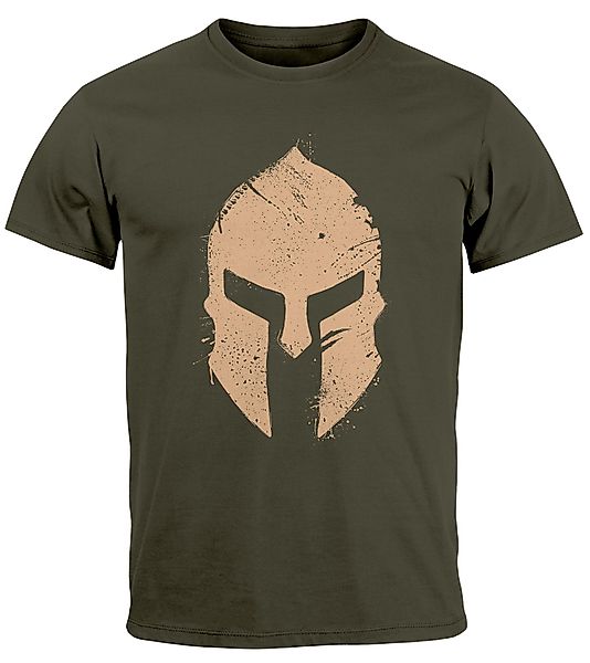 Neverless Print-Shirt Herren T-Shirt Print Sparta-Helm günstig online kaufen
