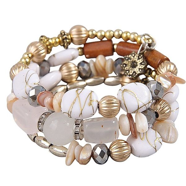 KARMA Armband Damenarmband mehrreihig Türkis, Grün günstig online kaufen