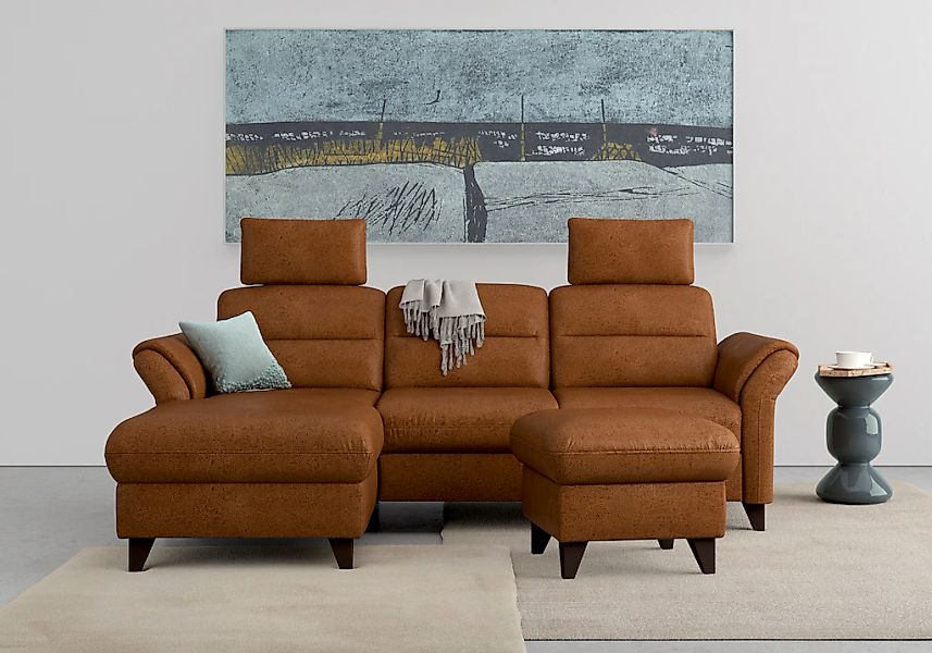 sit&more Ecksofa "Mellum L-Form" Federkern, wahlweise mit Bettfunktion, Bet günstig online kaufen