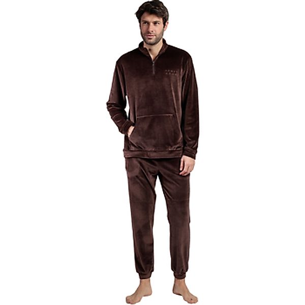 Admas  Pyjamas/ Nachthemden Pyjama Hose Sweatshirt Stehkragen mit Reißversc günstig online kaufen
