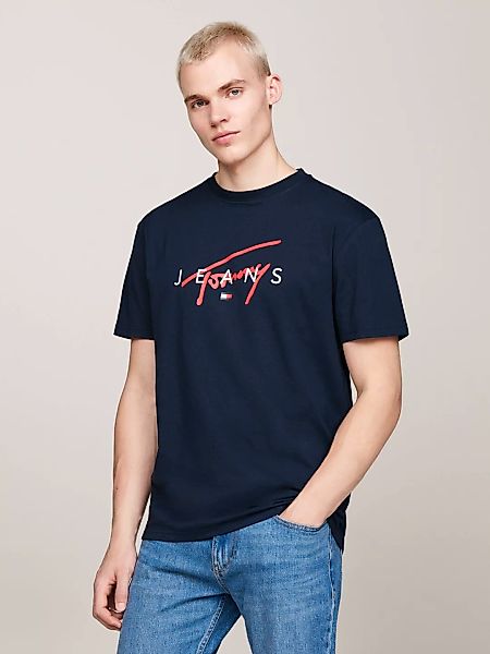 Tommy Jeans T-Shirt "TJM REG SIGNATURE TWIST TEE EXT", großes Signatur-Logo günstig online kaufen