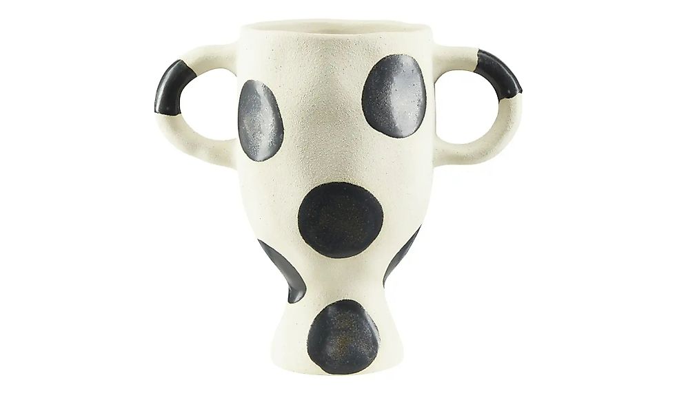 HOME STORY Vase Punkte   ¦ creme ¦ Steinzeug ¦ Maße (cm): H: 23  Ø: 25 Acce günstig online kaufen