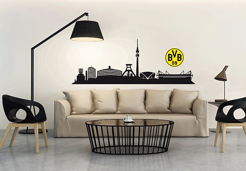 Wall-Art Wandtattoo »BVB Skyline mit Logo Fußball Sticker« günstig online kaufen