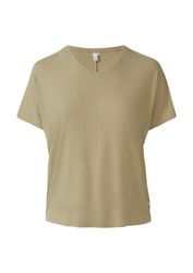 QS Kurzarmshirt T-Shirt Oversize-Shirt mit Rippstruktur günstig online kaufen