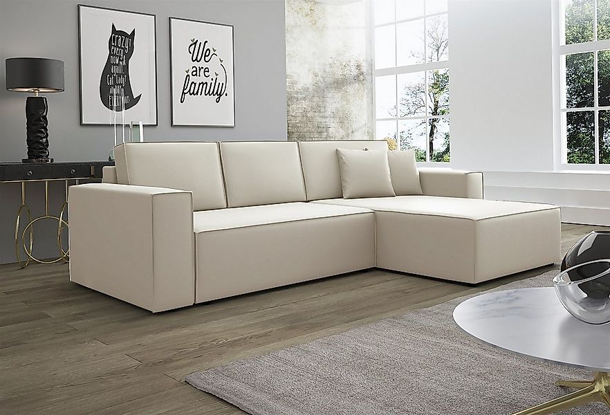Fun Möbel Ecksofa Schlafsofa Sofa CONOR günstig online kaufen