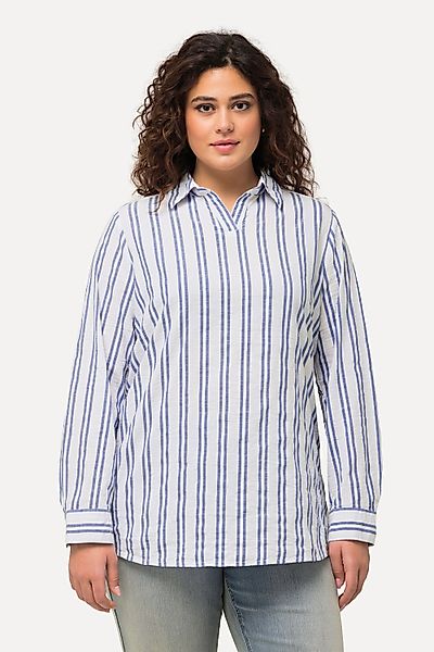 Ulla Popken Tunika Tunika Streifen Hemdkragen günstig online kaufen