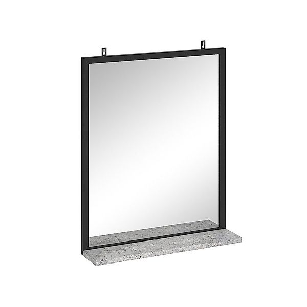 Vicco Badspiegel Fyrk, Beton/Schwarz, 50 x günstig online kaufen