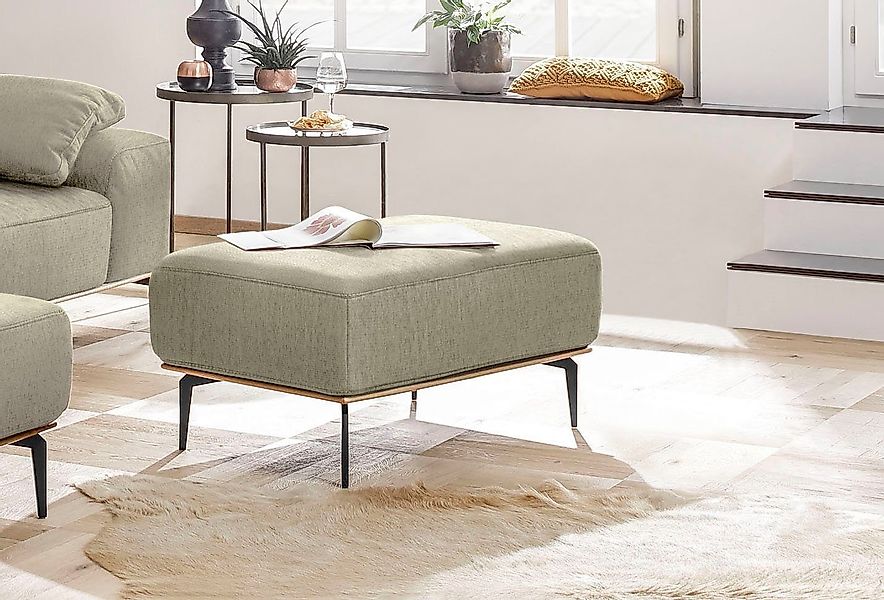 W.SCHILLIG Polsterhocker run, mit Holzsockel, Füße günstig online kaufen