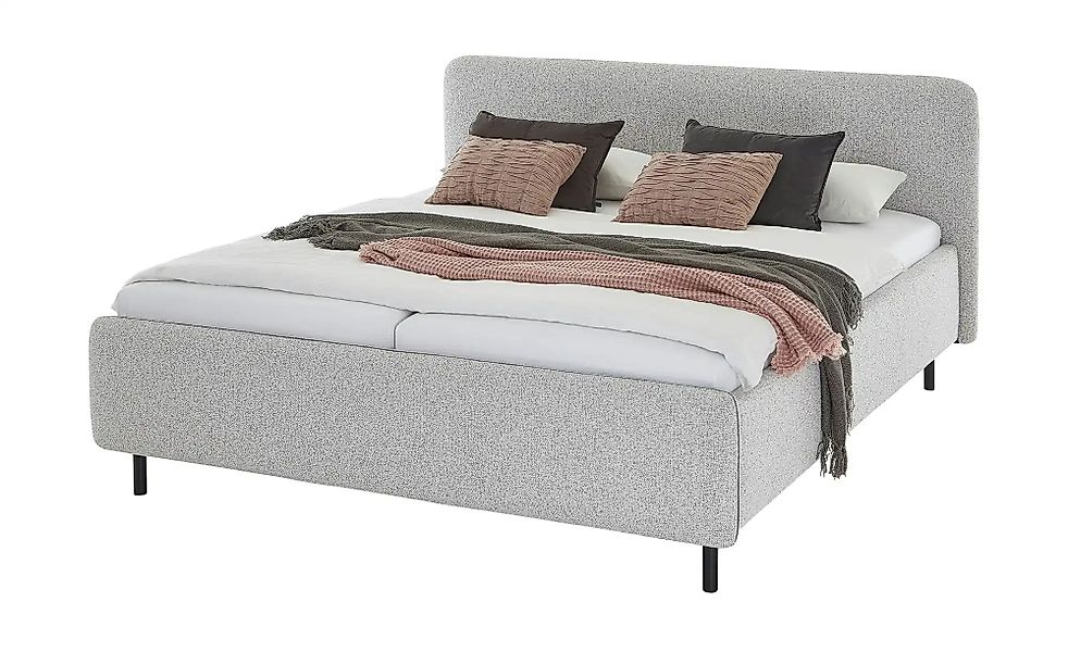Polsterbett in meliertem Webstoff Primo ¦ grau ¦ Maße (cm): B: 180 H: 105 B günstig online kaufen