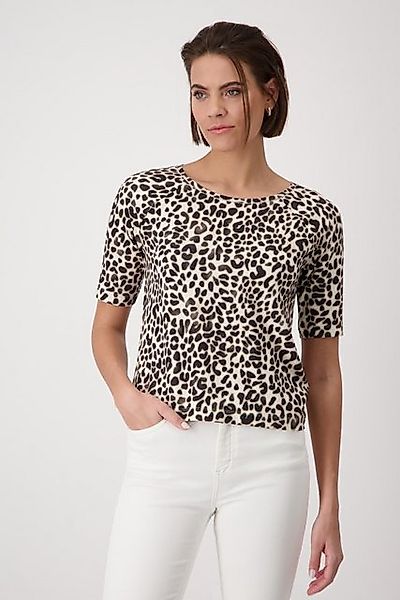 Monari Rundhalsshirt mit allover Animalprint günstig online kaufen