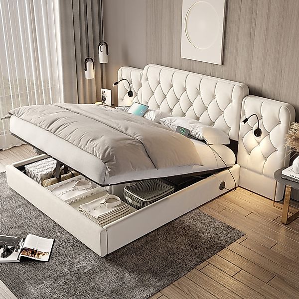 STILVORA Polsterbett Europäischer Stauraumbett 180x200 mit günstig online kaufen