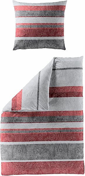 BIERBAUM Bettwäsche "6908" 2 Stk. Biber, 100 % Baumwolle, pflegeleicht günstig online kaufen