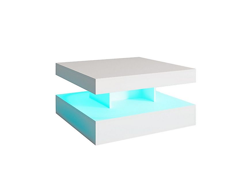 radelldar Couchtisch Wohnzimmertisch Hochglanz mit Beleuchtung&Fernsteuerun günstig online kaufen