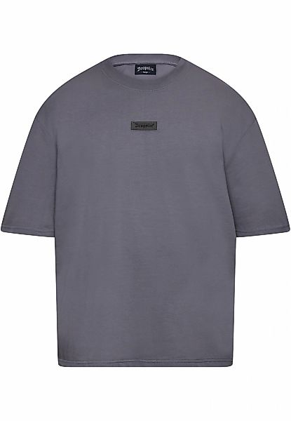 Dropsize T-Shirt "Dropsize Herren Heavy Oversize Front Rubber Patch T-Shirt günstig online kaufen