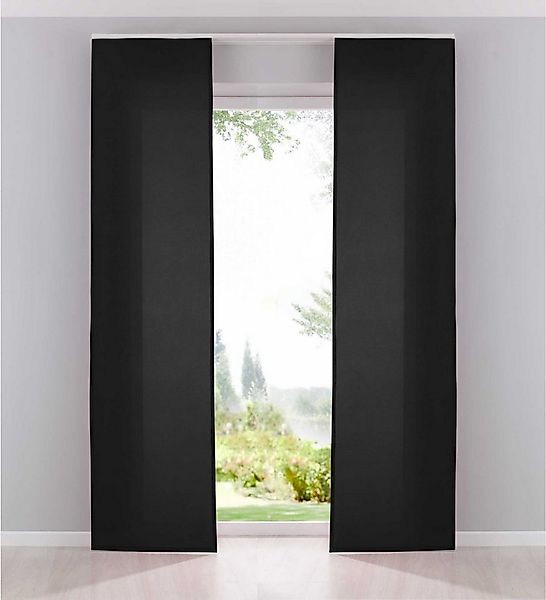 Gardinenbox Schiebegardine (2 St), Paneelwagen, blickdicht, Leinen Optik, C günstig online kaufen