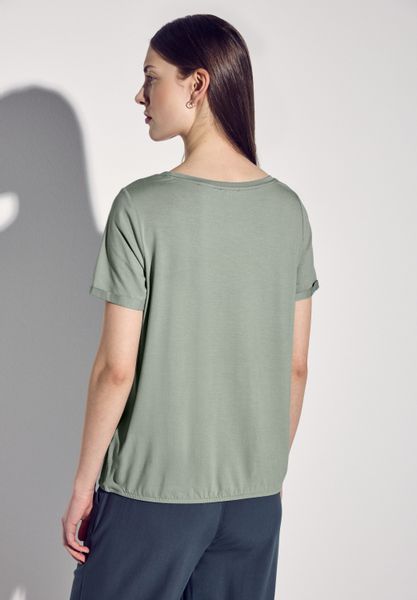 STREET ONE Rundhalsshirt mit Elastiksaum günstig online kaufen
