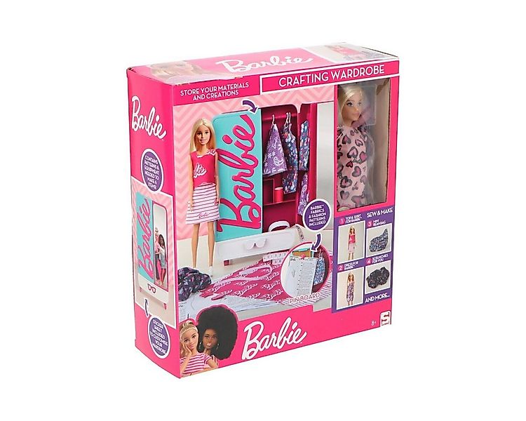Barbie Kreativset Barbie Kleiderschrank mit Barbie-Puppe Modewelt für Kinde günstig online kaufen
