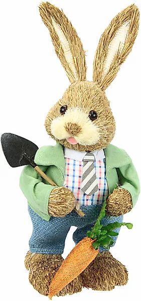 I.GE.A. Dekoobjekt »Hase«, Mit Karotte aus Bast Osterhasen Deko Osterdekora günstig online kaufen