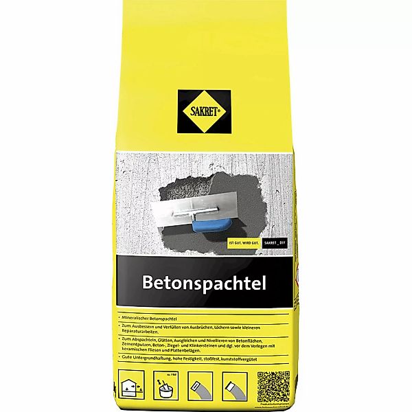 Sakret Spachtelmasse Sakret Betonspachtel 5 kg günstig online kaufen