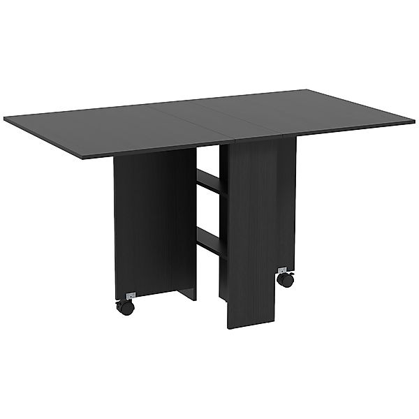 HOMCOM Klappbarer Tisch mit Rollen, Design Esstisch, Platzsparend zusammenk günstig online kaufen