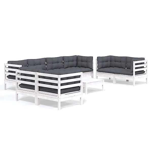 vidaXL 9-tlg Garten-Lounge-Set mit Kissen Kiefer Massivholz Modell 105 günstig online kaufen