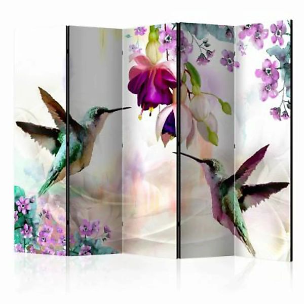 artgeist Paravent Hummingbirds and Flowers II [Room Dividers] mehrfarbig Gr günstig online kaufen