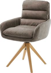 DELIFE Polsterstuhl Abelia-Flex, mit Armlehnen Holzgestell günstig online kaufen