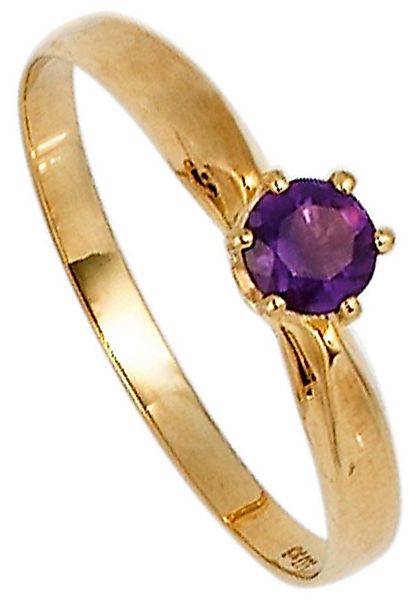 JOBO Goldring, 585 Gold mit Amethyst günstig online kaufen