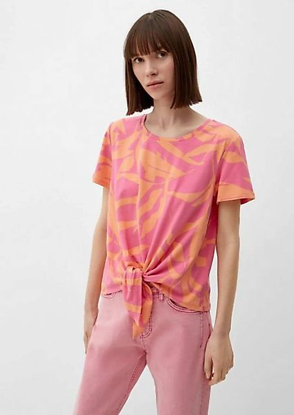 s.Oliver Kurzarmshirt T-Shirt aus Baumwollstretch Knoten günstig online kaufen