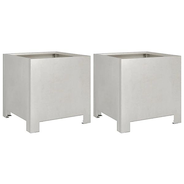 vidaXL Pflanzkübel 2 Stk 30x30x30 cm Edelstahl 851194 günstig online kaufen