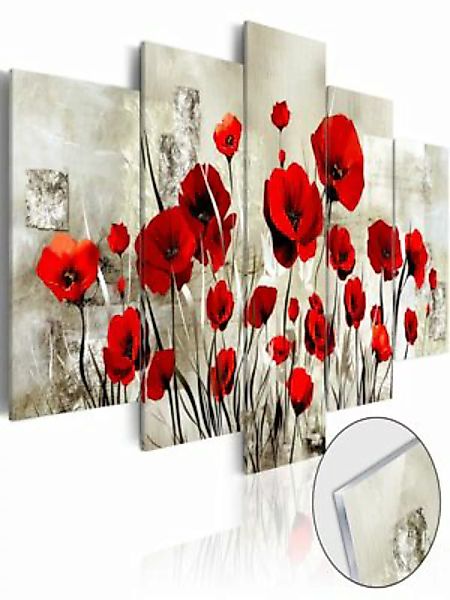 artgeist Acrylglasbild Scarlet Field [Glass] mehrfarbig Gr. 200 x 100 günstig online kaufen