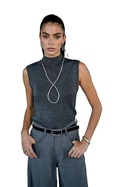 Freeman T. Porter Shirttop Toria Lurex - Schimmernder Slim-Fit-Pullover - Ä günstig online kaufen