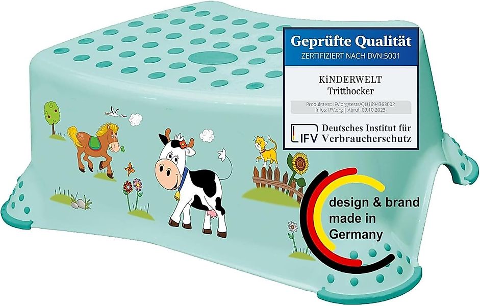 KiNDERWELT Tritthocker Premium stabiler Tritthocker Funny günstig online kaufen