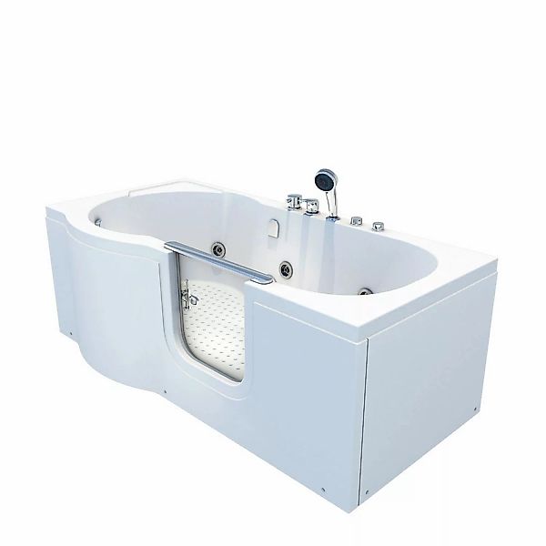 AquaVapore Seniorenwanne mit Tür Whirlpool S12-EH-WP-R Badewanne 85x170cm günstig online kaufen