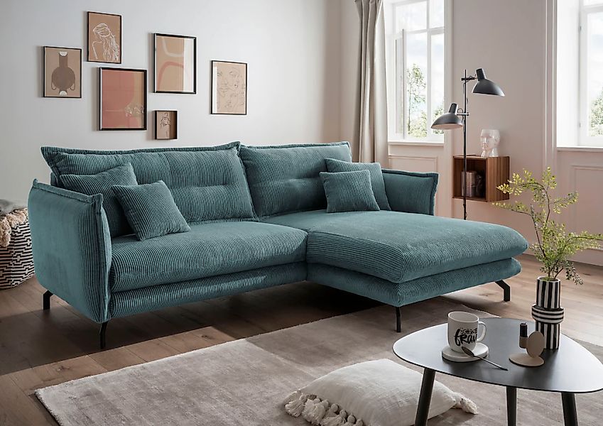 Home affaire Ecksofa "LAVA Breite 255 cm, modern und elegant, aktuelle Kiss günstig online kaufen