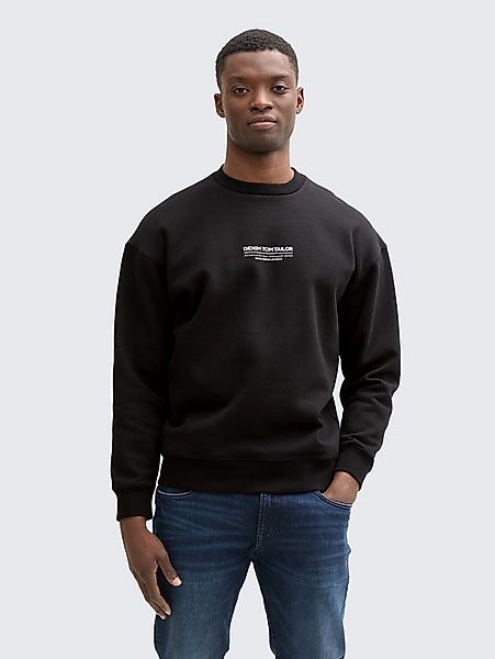 TOM TAILOR Denim Sweatshirt Strick & Sweatshirts Relaxed Sweatshirt mit Log günstig online kaufen