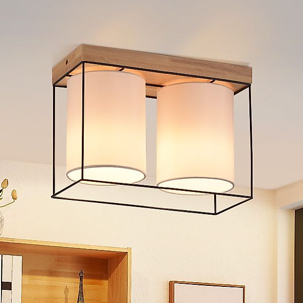 Nettlife Deckenleuchte Wohnzimmer Holz 1/2/3 Flammig günstig online kaufen