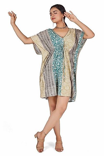 Guru-Shop Longbluse Leichter Kaftan mit Perlenbordüre, Boho XL.. alternativ günstig online kaufen